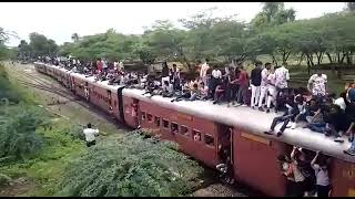 Mavli Marwar Meter Gauge Train | People Traveling On The Roof