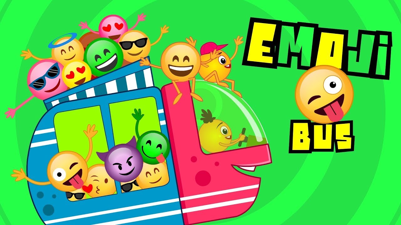 The Wheels On The Bus Emoji Version I Nursery Rhymes For Children I