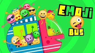 The Wheels On The Bus - Emoji Version I Nursery Rhymes For Children I Kids & Baby Learning Songs