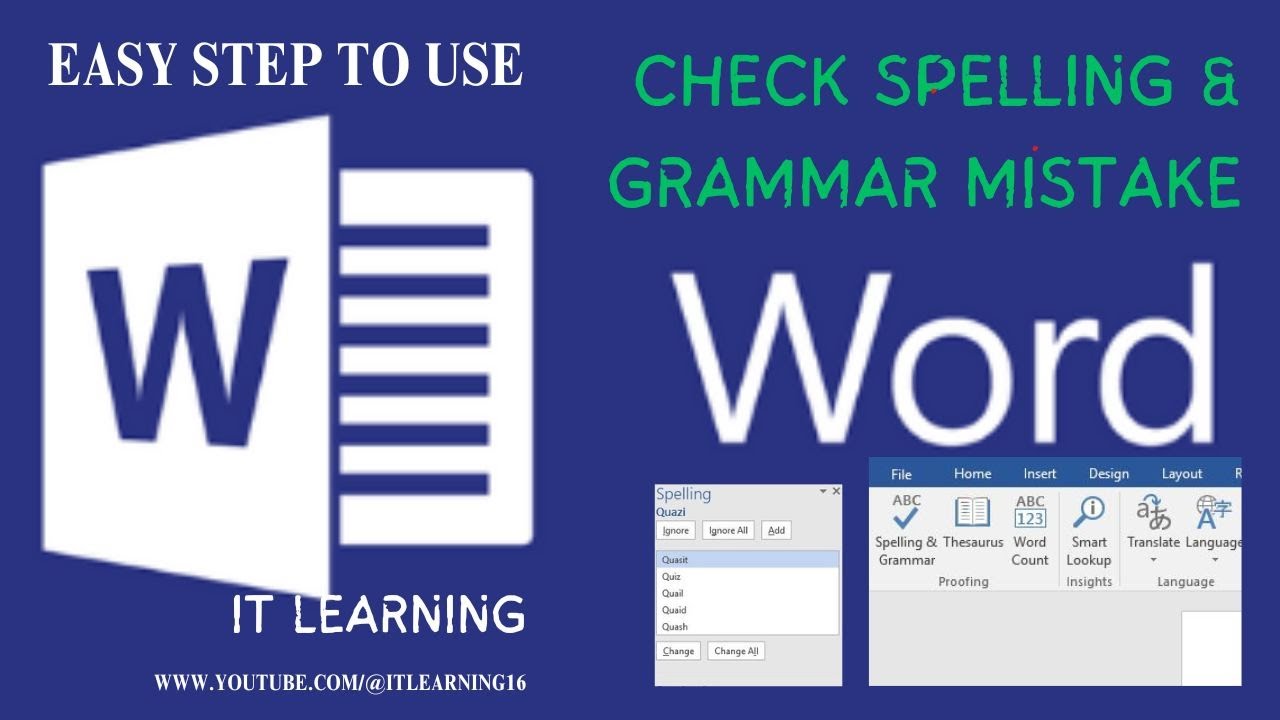 How to check Spelling & Grammar mistake in Microsoft word document ...