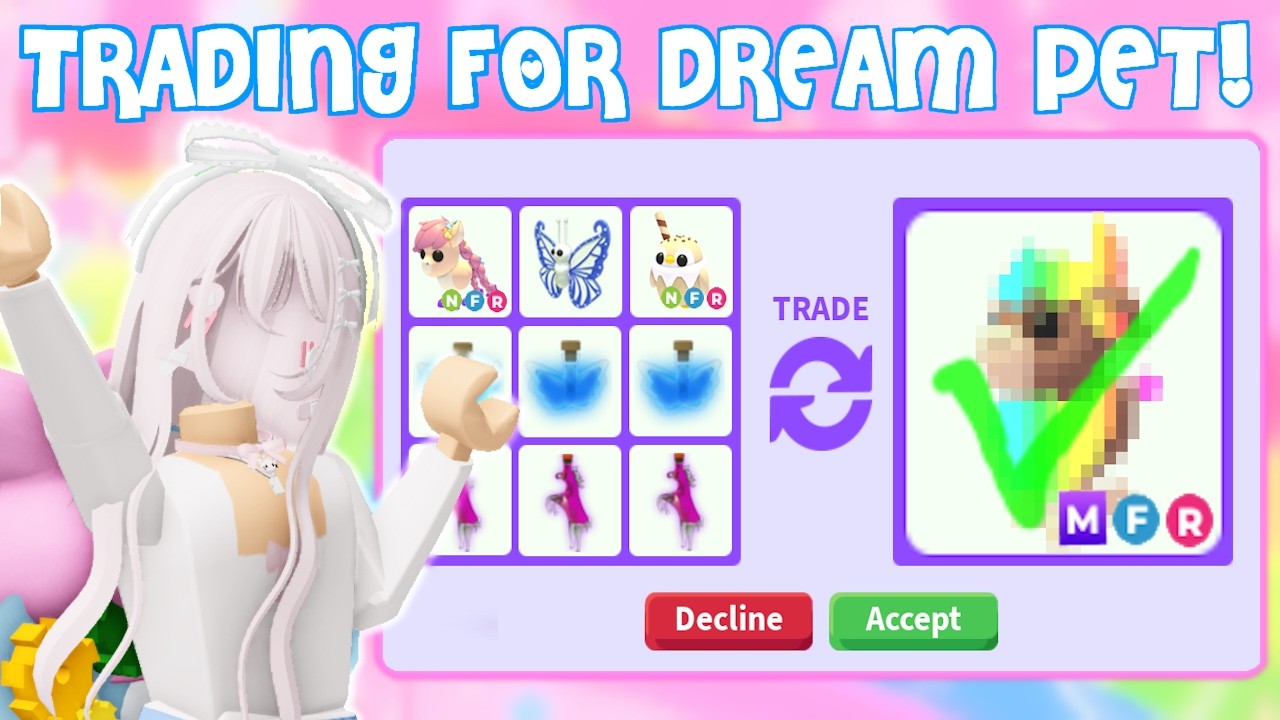 Trading for my DREAM Pet! | Adopt Me Roblox Successful Trades | Riivv3r