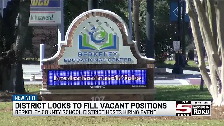 VIDEO: Berkeley County School District looking to fill positions, hosting hiring event