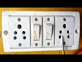 2 switch 2 socket electric board connection. #short