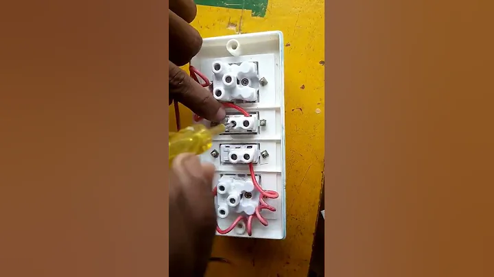 2 switch 2 socket electric board connection. #short