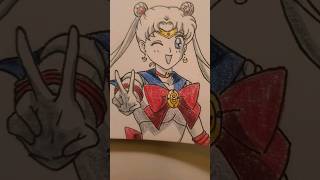 Drawing Sailor Moonusagi Tsukino From Sailor Moon uniformeye Colored Rest Is White sailormoon