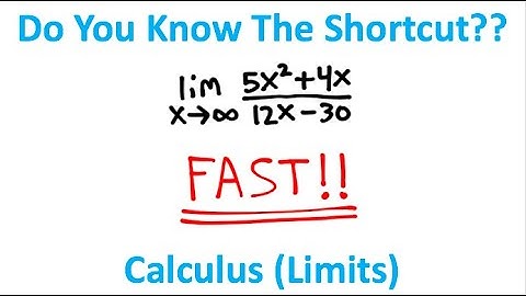 Infinite Limit Shortcut!! (Calculus)