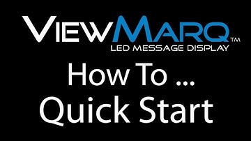 ViewMarq LED Message Display Quick Start from AutomationDirect