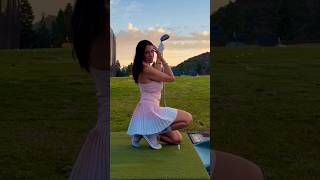 Amazing Golf Swing you need to see | Golf Girl awesome swing | Golf shorts | #shorts #golf