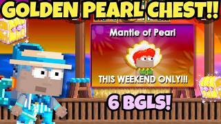 6 BGLS GOLDEN PEARL CHEST GACHA!! 🐚 NEW MANTLE! | GrowTopia Beach Party 2026 screenshot 1