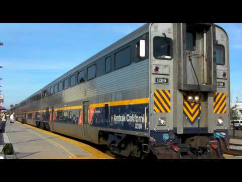 Amtrak San Joaquin at Fresno Station - 12/27/09 (HD)
