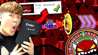 🔥EXTREME ROULETTE CHALLENGE🔥 with THE BIG ENTER KEY! (just for fun) | Geometry Dash