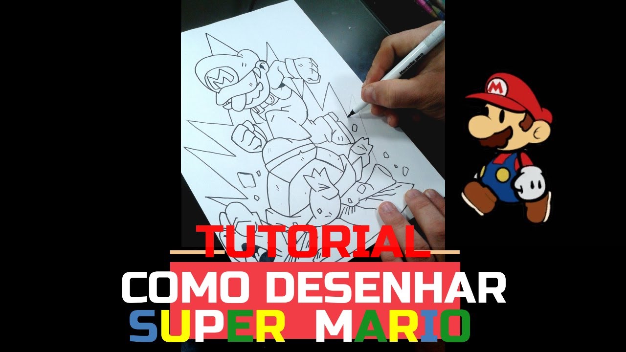 Tutorial Como Desenhar o Super Mário Passo a Passo