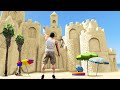 GTA 5 - BUILDING a MASSIVE SANDCASTLE!