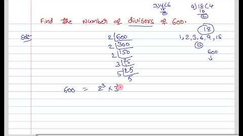 find the number of divisors of 600