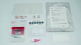 Unboxing video of the DBS blood collection card kit
