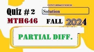 mth646 quiz 2 solution fall 2024|mth 646 quiz 2 solution fall 2024
