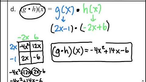 Lesson 5-1 and 5-2: Function Operations and Compositions
