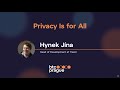 Hynek Jína - Privacy Is for All (BTC Prague 2023)