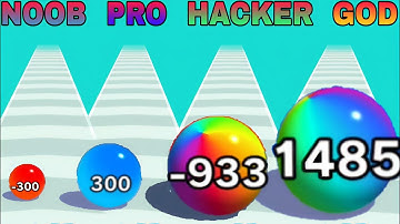NOOB vs PRO vs HACKER vs GOD in Calculate Ball/★Android Gameplay 