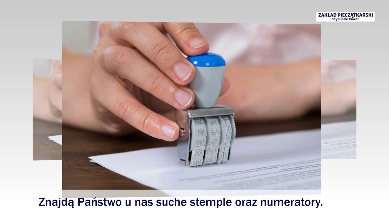 Pieczątki stemple datowniki wizytówki Sosnowiec Zakład Pieczątkarski Paweł Stybliński