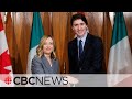 Justin Trudeau meets with Italian PM Giorgia Meloni in Toronto