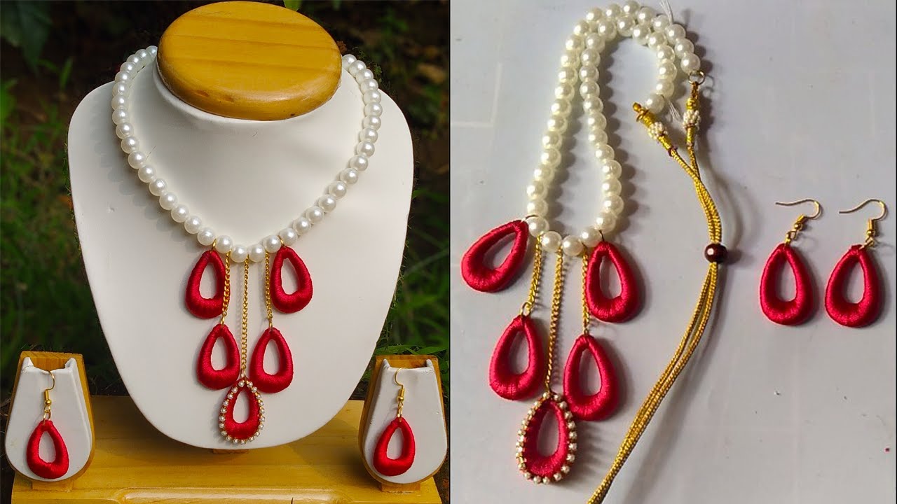 How To Make A Pearl Necklace DIY Necklace Valentine day gift idea