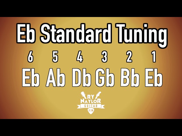 E Flat Standard Tuning Guitar Notes - Guitar Tuner Half Step Down/ SRV guitar tuning/ Slash, Hendrix class=