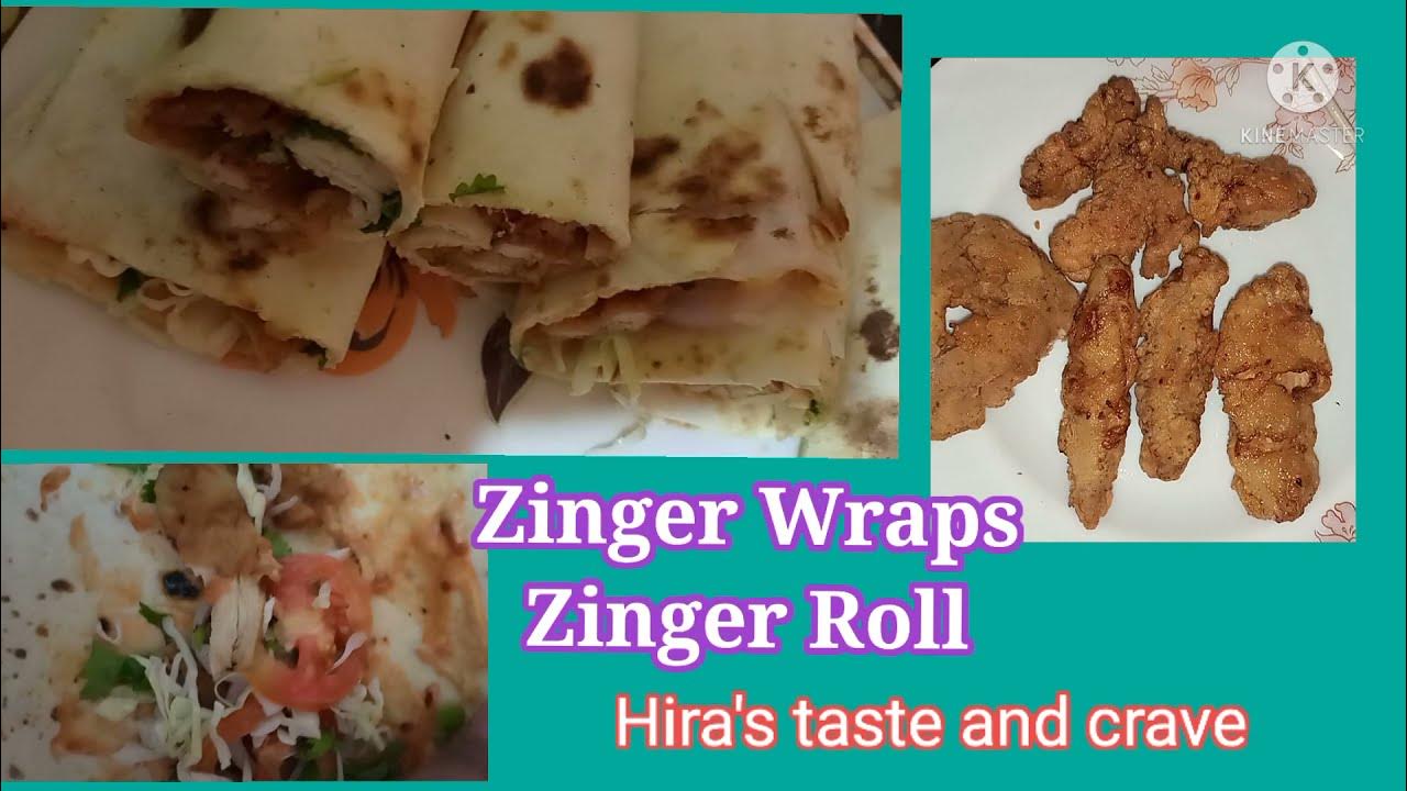 Zinger Wraps Zinger roll Chicken Crispy Roll Hira's taste and