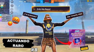 Actuando RARO en Duelo de escuadras 8 | FREE FIRE (Con el paquete de voz “felices fiestas”)😆