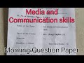 Media and communication skills morning shift question paper ba programme 6th semester du sol