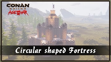 HOW TO BUILD A CIRCULAR SHAPED FORTRESS [SPEED BUILD] - CONAN EXILES