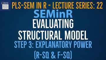 22. SEMinR Series. Evaluating Structural Model | Step 3: Explanatory Power