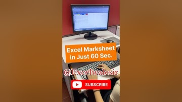 Excel Marksheet in Just 60 Sec. #excelwalesir #exceltricks #computertips #exceltraining #ytshorts