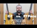 Cordoba C7 vs. Cordoba F7 Paco Classical Flamenco Guitar Comparison Demo Review