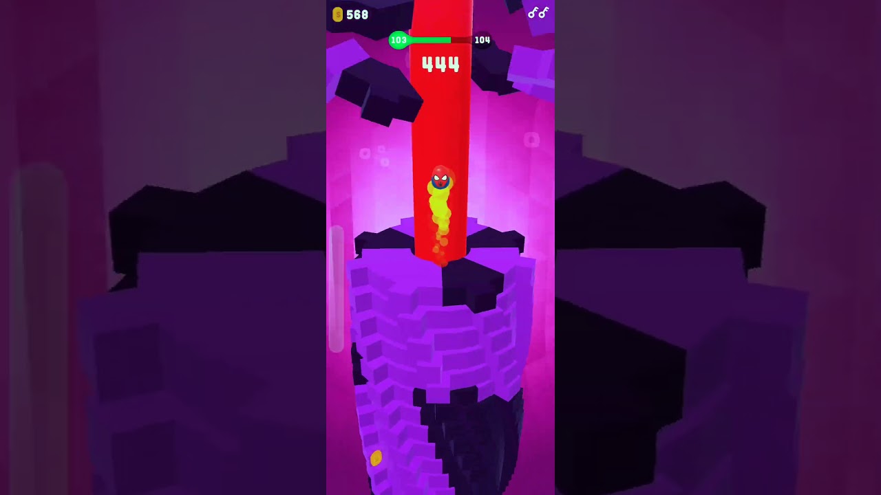 Drop Stack Ball Game Level 103 short video iOS Android Walkthrough 