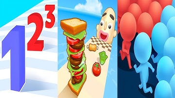 Sandwich Runner 🆚 Number Master 🆚 Count Master