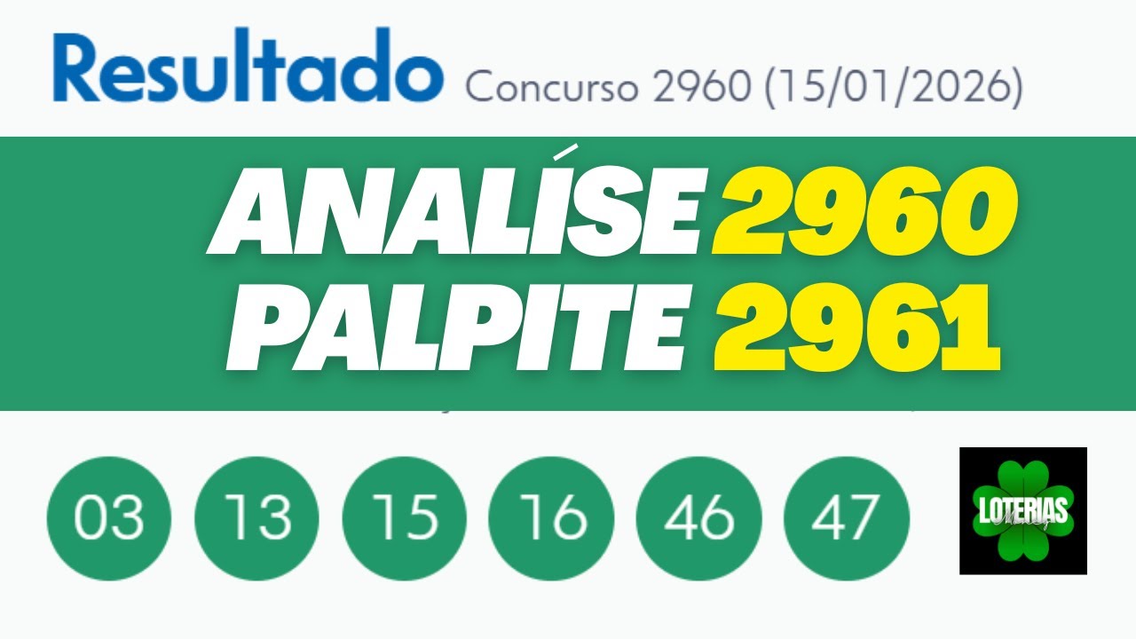 Mega-Sena 2960: Análise Completa do Sorteio e Palpites Estratégicos para o 2961