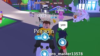 What people will trade for a ride penguin! Adopt Me