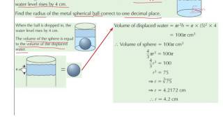 LC OL problems involving volume (sphere and cylinder)
