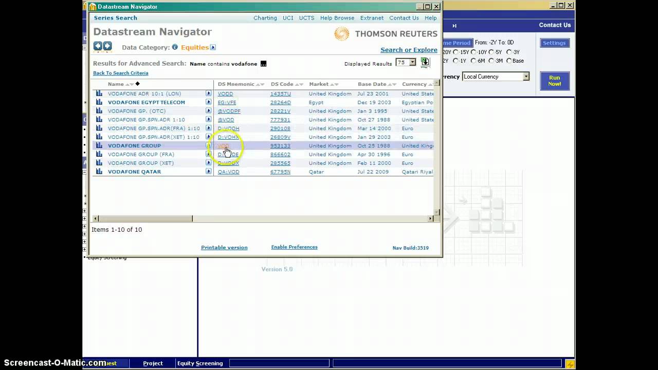 Datastream Charting