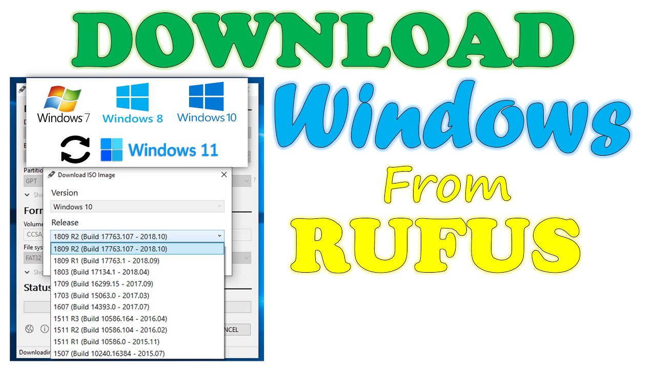 How To Download Windows Iso All Version 7 8 1 10 2021 Using Rufus Genuine Iso Youtube