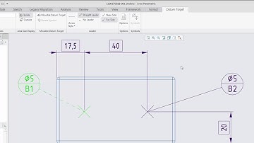 Dashed Leader Line for Datum Targets in Detailed Drawings
