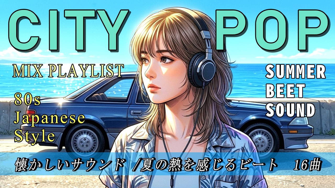 60min Mix Playlist Vol.10】16 Retro Night Drive Beats 80s J-Pop