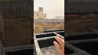 ٩ المرحلة التاسعة عزل الجسور الأرضية الميده و الدفان - بيت العمر waterproof and backfilling