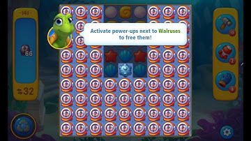 🧊 FishDom Level 141 – Double Freeze Break! Bomb Train Time! 🚂 🧊 FishDom 第141关 – 双重冻层破除！炸弹火车出发！🚂