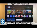 How To Unpair Bluetooth Headphones From Sony Smart TV
