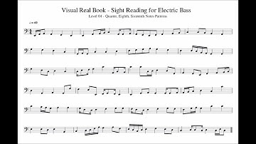 Bass Level 04  Quarter Eighth  Sixteenth Notes  Patterns Exercise 01