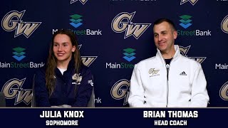 GW Swim &amp; Dive: Julia Knox NCAA Press Conference