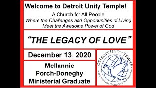 Detroit Unity Temple Sunday Service 12 13 20