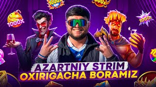 TUNGI STRIM BOSHLANDI Azartniy Strim Oxirigacha Boramiz